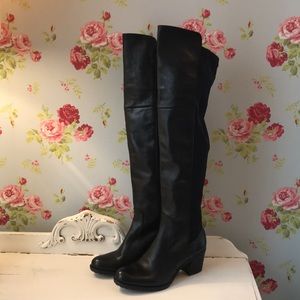 🌟NWOT🌟 Over The Knee Boots -  black leather 🌟